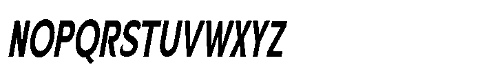 Velion Bold Extra Condensed Oblique Font UPPERCASE