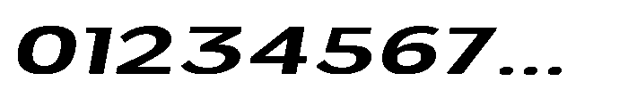 Velion Bold Extra Expanded Oblique Font OTHER CHARS