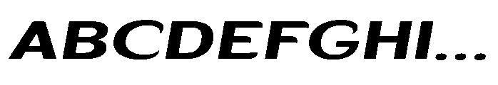 Velion Bold Extra Expanded Oblique Font UPPERCASE