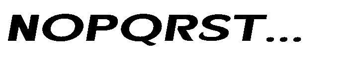 Velion Bold Extra Expanded Oblique Font UPPERCASE