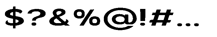 Velion Bold Extra Expanded Font OTHER CHARS