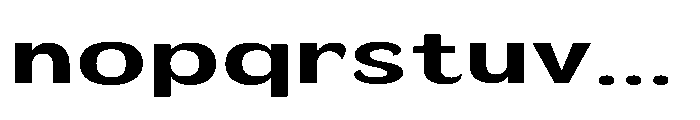 Velion Bold Extra Expanded Font LOWERCASE