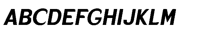 Velion Bold Oblique Font UPPERCASE