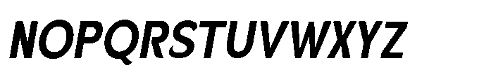 Velion Bold Semi Condensed Oblique Font UPPERCASE