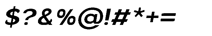 Velion Bold Semi Expanded Oblique Font OTHER CHARS