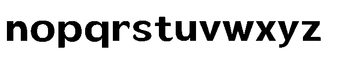 Velion Bold Semi Expanded Font LOWERCASE