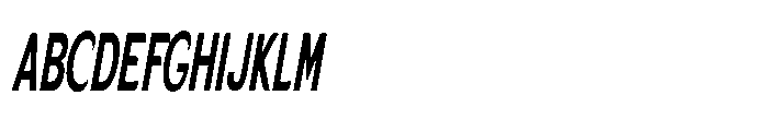 Velion Bold Ultra Condensed Oblique Font UPPERCASE