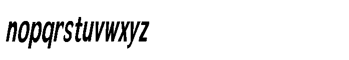 Velion Bold Ultra Condensed Oblique Font LOWERCASE