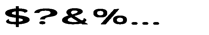 Velion Bold Ultra Expanded Font OTHER CHARS