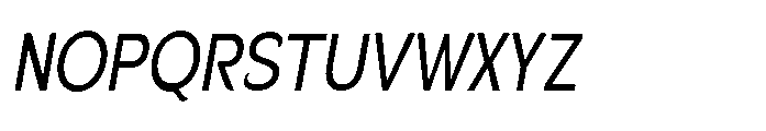 Velion Condensed Oblique Font UPPERCASE