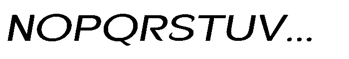 Velion Expanded Oblique Font UPPERCASE