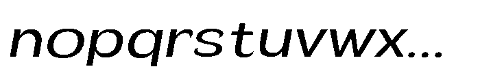 Velion Expanded Oblique Font LOWERCASE