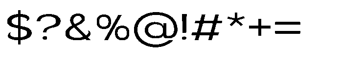 Velion Expanded Font OTHER CHARS