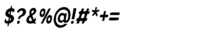 Velion Extra Bold Condensed Oblique Font OTHER CHARS