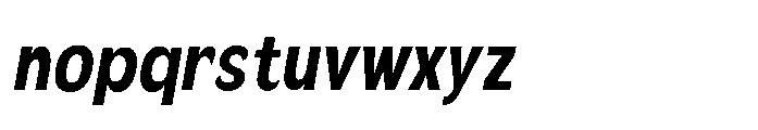 Velion Extra Bold Condensed Oblique Font LOWERCASE