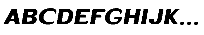 Velion Extra Bold Expanded Oblique Font UPPERCASE