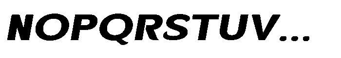 Velion Extra Bold Expanded Oblique Font UPPERCASE