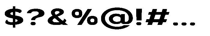 Velion Extra Bold Extra Expanded Font OTHER CHARS