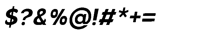 Velion Extra Bold Oblique Font OTHER CHARS