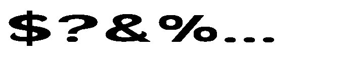 Velion Extra Bold Ultra Expanded Font OTHER CHARS