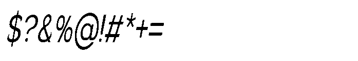 Velion Extra Condensed Oblique Font OTHER CHARS