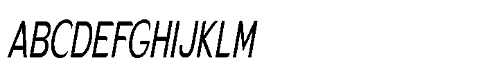 Velion Extra Condensed Oblique Font UPPERCASE