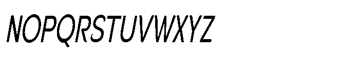 Velion Extra Condensed Oblique Font UPPERCASE