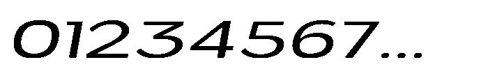 Velion Extra Expanded Oblique Font OTHER CHARS