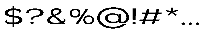 Velion Extra Expanded Font OTHER CHARS