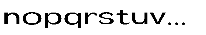 Velion Extra Expanded Font LOWERCASE