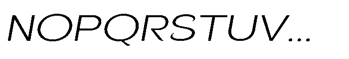 Velion Extra Light Expanded Oblique Font UPPERCASE