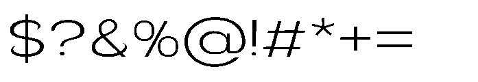 Velion Extra Light Expanded Font OTHER CHARS