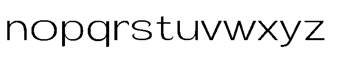 Velion Extra Light Expanded Font LOWERCASE