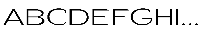 Velion Extra Light Extra Expanded Font UPPERCASE