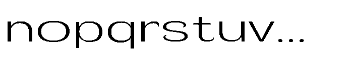 Velion Extra Light Extra Expanded Font LOWERCASE