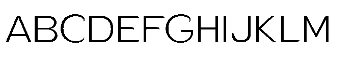 Velion Extra Light Semi Expanded Font UPPERCASE