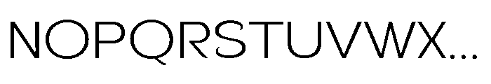 Velion Extra Light Semi Expanded Font UPPERCASE