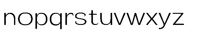 Velion Extra Light Semi Expanded Font LOWERCASE
