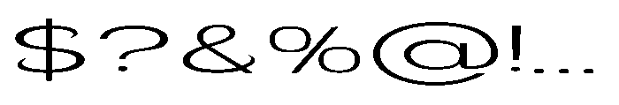 Velion Extra Light Ultra Expanded Font OTHER CHARS