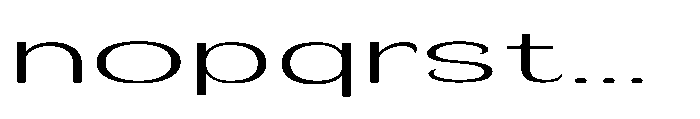 Velion Extra Light Ultra Expanded Font LOWERCASE