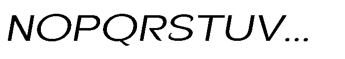 Velion Light Expanded Oblique Font UPPERCASE