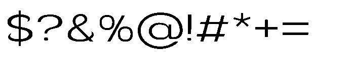 Velion Light Expanded Font OTHER CHARS