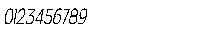 Velion Light Extra Condensed Oblique Font OTHER CHARS