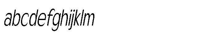 Velion Light Extra Condensed Oblique FONT