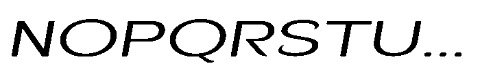 Velion Light Extra Expanded Oblique Font UPPERCASE
