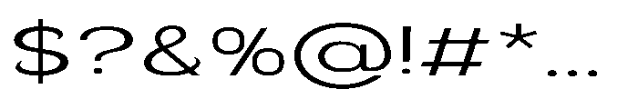 Velion Light Extra Expanded Font OTHER CHARS