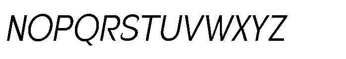 Velion Light Semi Condensed Oblique Font UPPERCASE