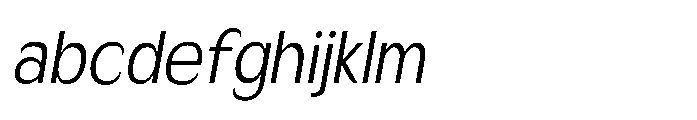 Velion Light Semi Condensed Oblique FONT