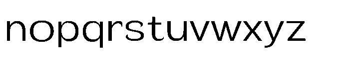 Velion Light Semi Expanded Font LOWERCASE