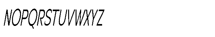 Velion Light Ultra Condensed Oblique Font UPPERCASE